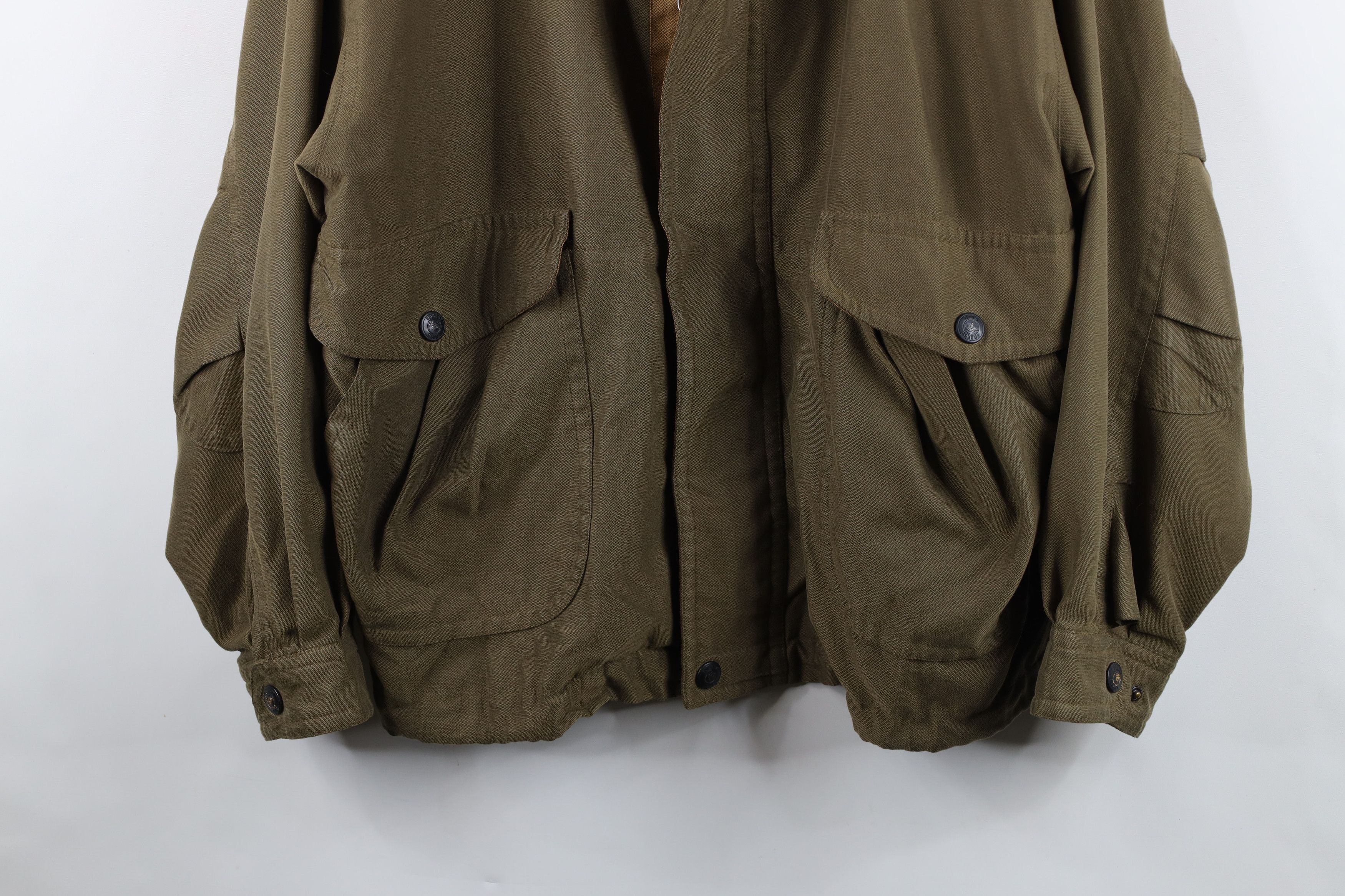 Vintage Vintage 90s Streetwear Pocket Full Zip Bomber Jacket Green Size US L / EU 52-54 / 3 - 3 Thumbnail