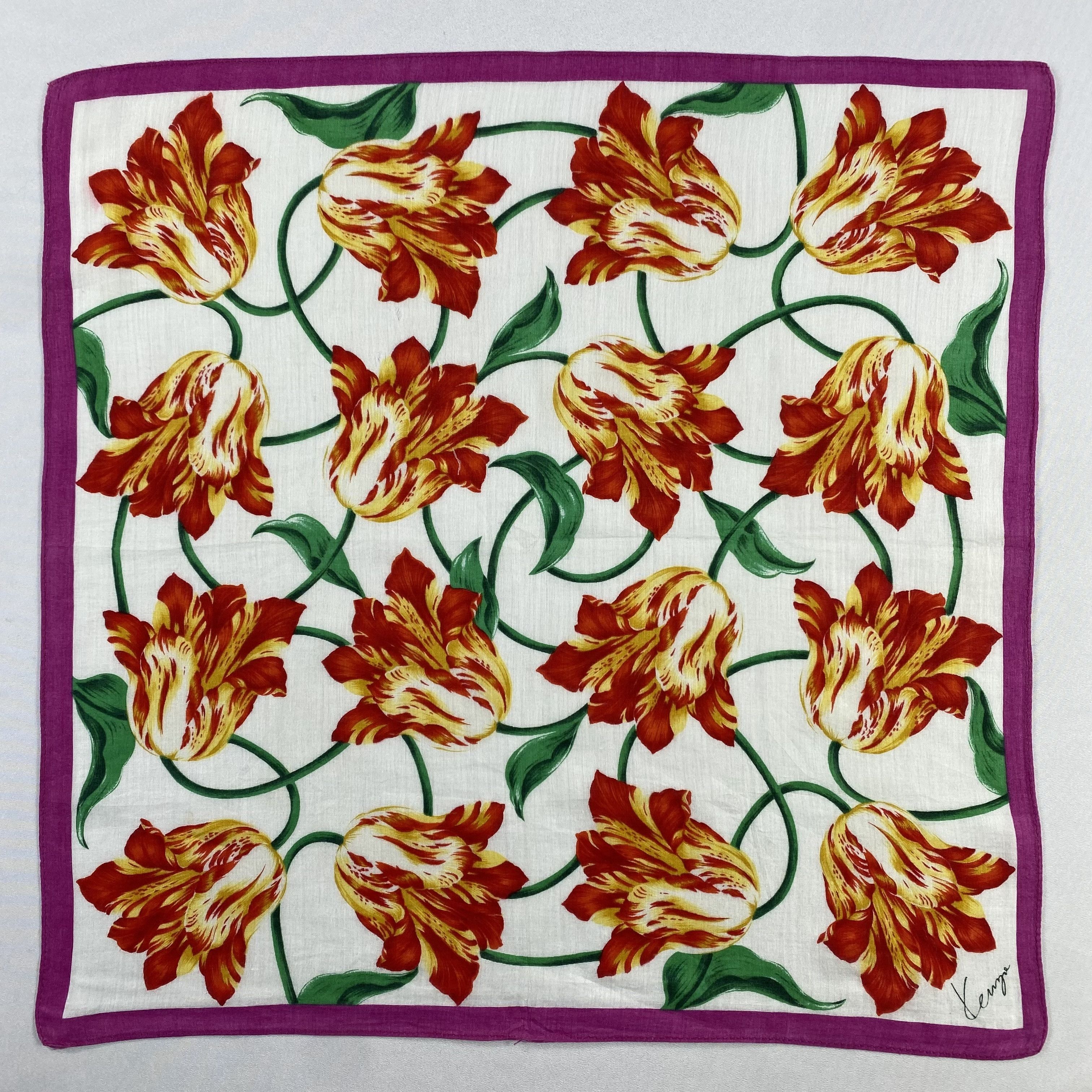 Kenzo × Vintage Kenzo Handkerchief / Neckerchief / Bandana-P1033 Size ONE SIZE - 1 Thumbnail
