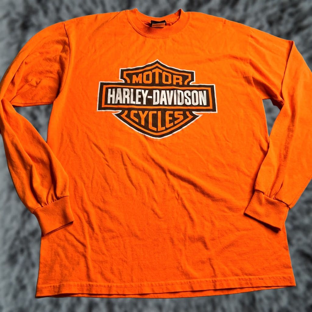 Harley Davidson Harley-Davidson Long Sleeve T-Shirt Orange Barrett Harley-Davidson – El Paso, TX Men’s M Size US M / EU 48-50 / 2 - 1 Thumbnail