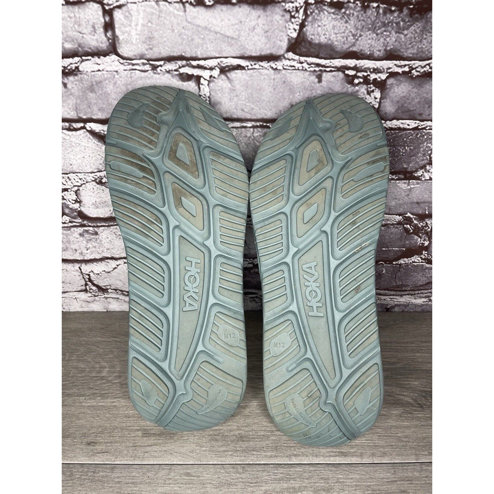 Hoka Hoka Ora Recovery Slides 3 Mist Green Trellis Slides Sandals Size US 12 / EU 45 - 12 Thumbnail