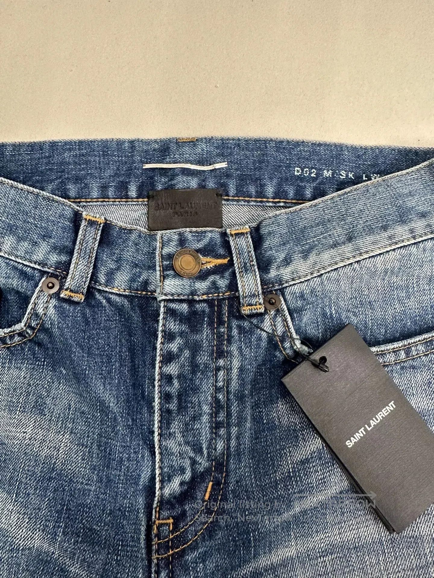 Saint Laurent Paris Saint Laurent D02 Distressed Denim Jeans. Size 27" / US 4 / IT 40 - 3 Thumbnail