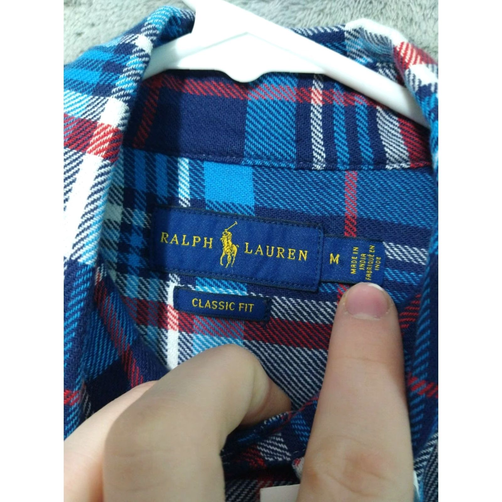 Polo Ralph Lauren Polo Ralph Lauren Shirt Mens Medium Blue Plaid Flannel Classic Fit Button Up Size US M / EU 48-50 / 2 - 7 Thumbnail