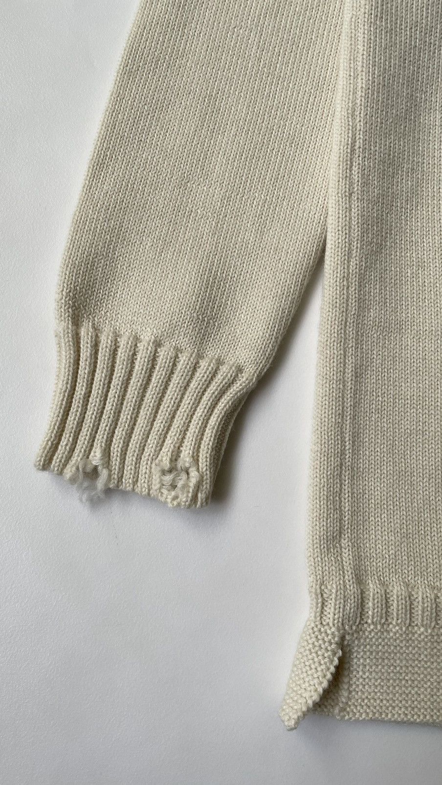 Maison Margiela S/S 22 ‘Destroyed’ Wool Fisherman Sweater Size M / US 6-8 / IT 42-44 - 7 Thumbnail