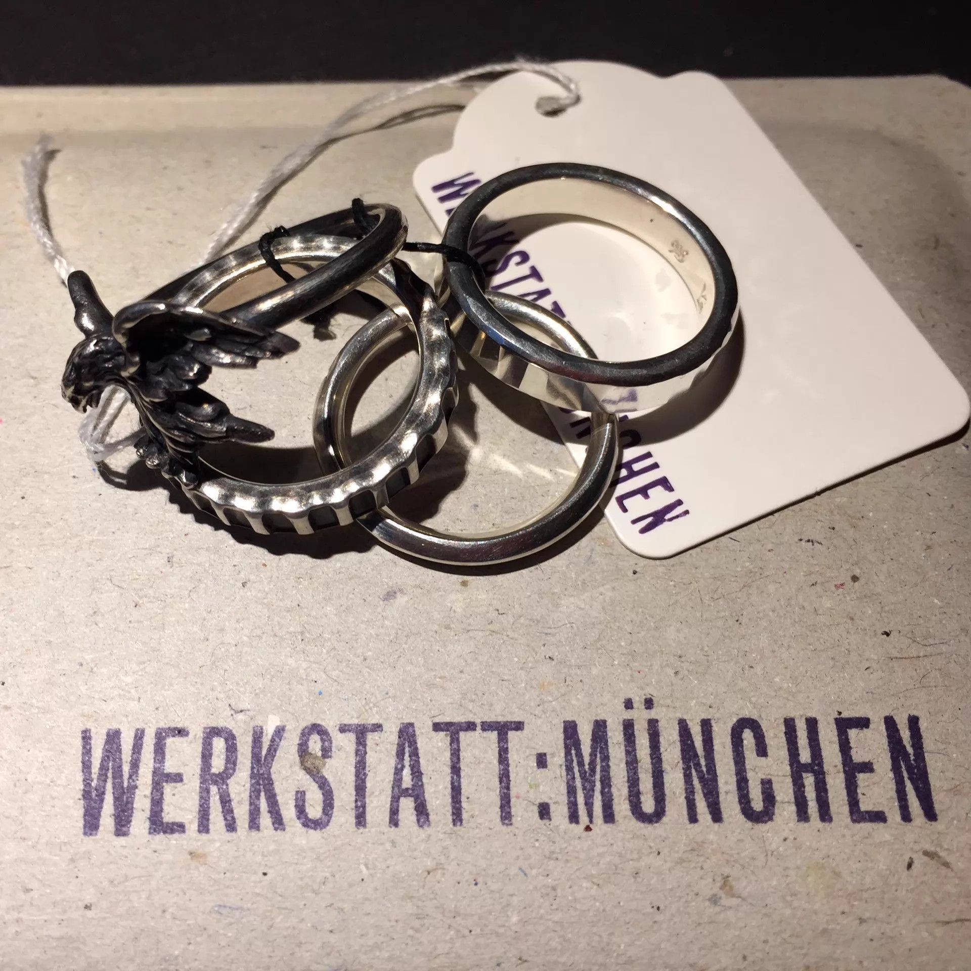 Werkstatt Munchen Werkstatt Munchen Old Discontinued Eagle Combo Ring S New Size ONE SIZE - 2 Thumbnail