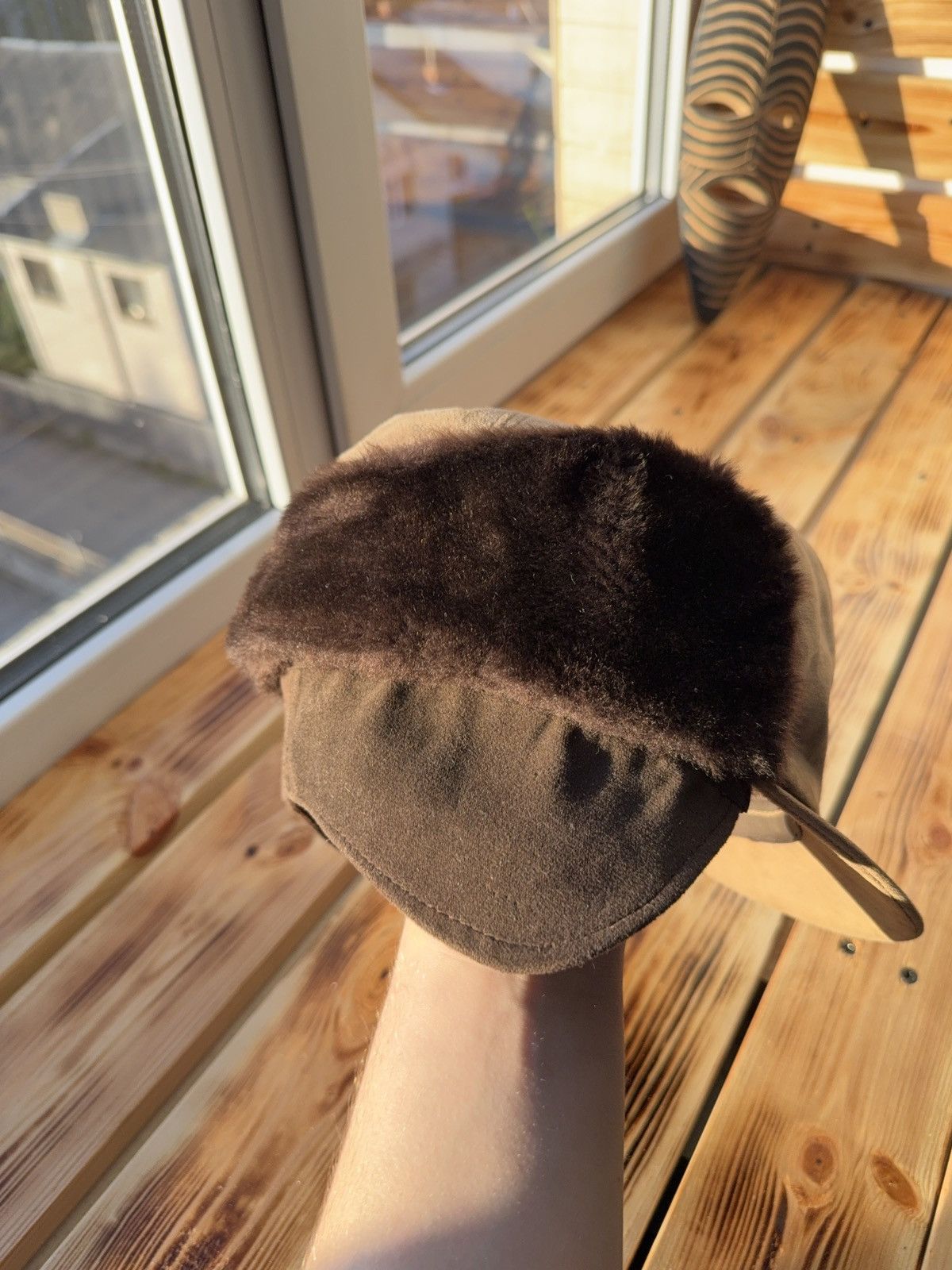 Japanese Brand Retro 90s Vintage Furst Faux Suede Fur Earflap Winter Cap Size ONE SIZE - 10 Thumbnail