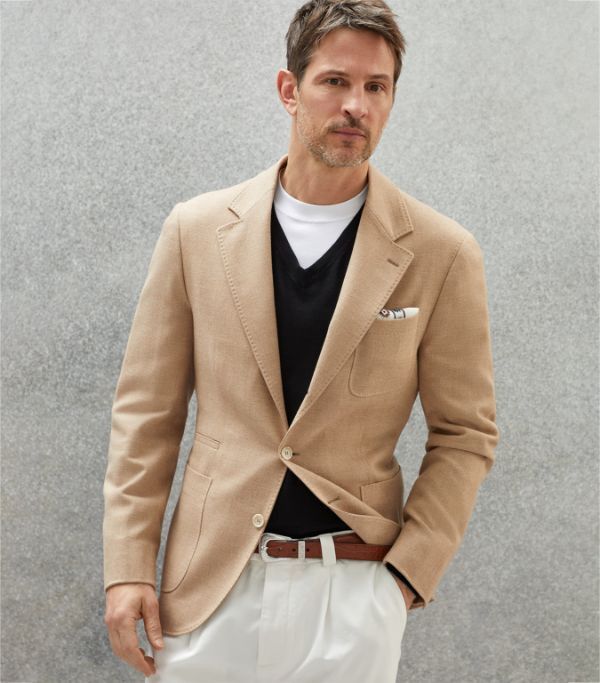 Brunello Cucinelli Jacket in Medium Beige Size US XXL / EU 58 / 5 - 3 Thumbnail