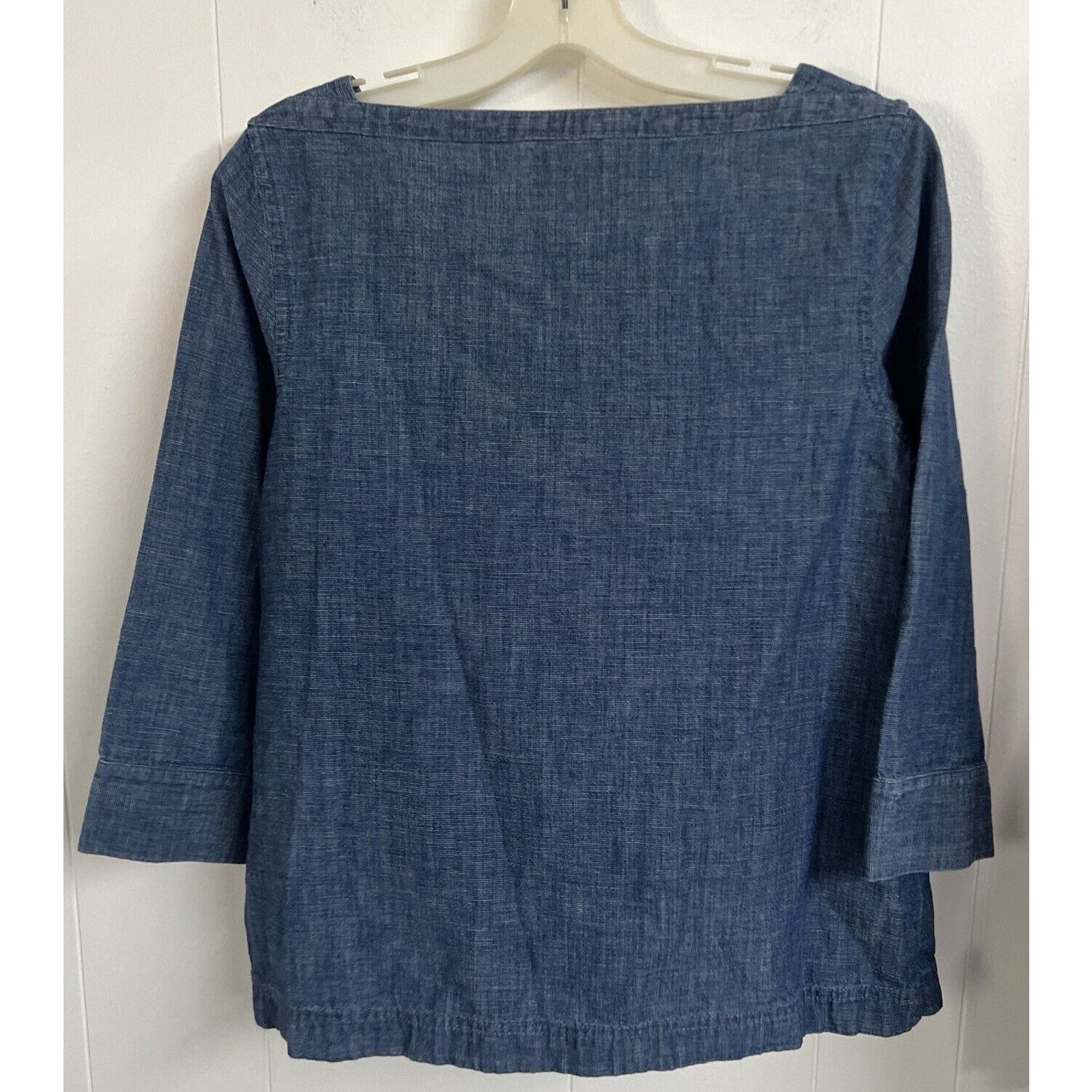 Vineyard Vines Vineyard Vines Denim Color Pullover Top Small Long Sleeve Size S / US 4 / IT 40 - 3 Thumbnail