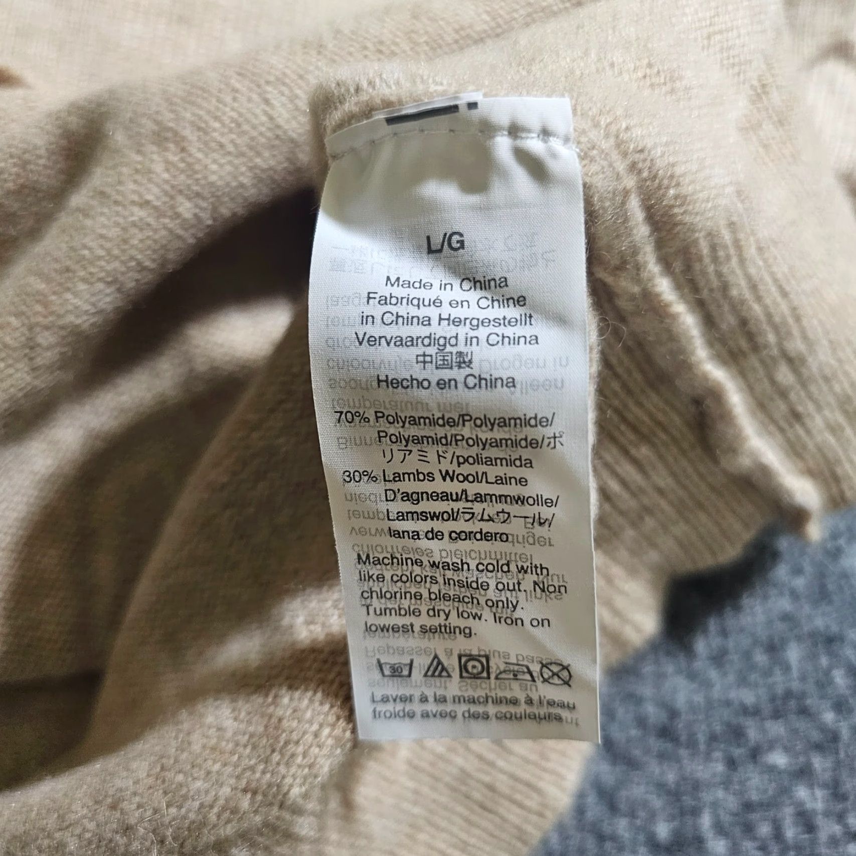 J.Crew J.CREW Sweater Mens Large Beige Tan Wool Long Sleeve Shawl Collar Casual Preppy Size US L / EU 52-54 / 3 - 7 Thumbnail