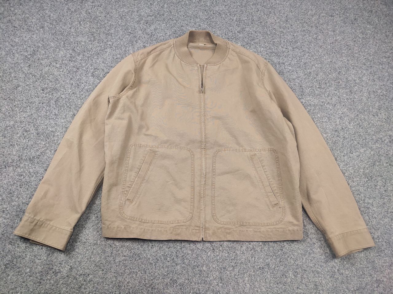 Japanese Brand Vintage Uniqlo Japan Minimalism Canvas Zip Bomber Jacket Size US L / EU 52-54 / 3 - 3 Thumbnail