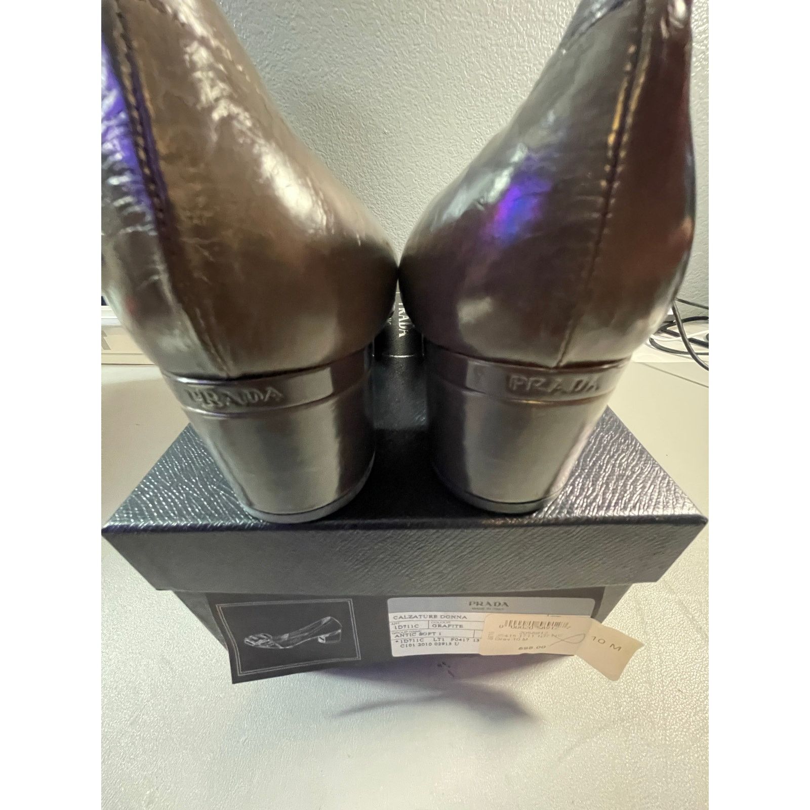 Prada Prada Calzature Donna 40 1D711CF045 Antic Soft1 Grafite Size US 9 / IT 39 - 15 Thumbnail