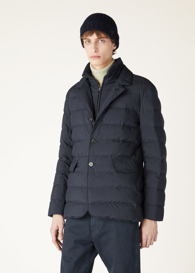 Loro Piana o1w1db10226 FAN3988 Nama Jacket in Navy Blue Size US L / EU 52-54 / 3 - 4 Thumbnail