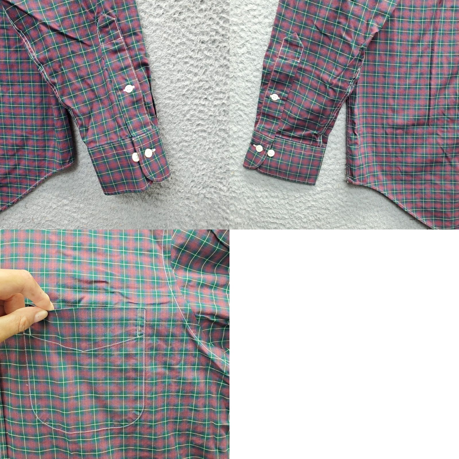 Ralph Lauren Lauren Ralph Lauren Dress Shirt Mens 16.5 Multi Plaid Non-Iron Collared Button Up Shirt Size 46R - 8 Thumbnail