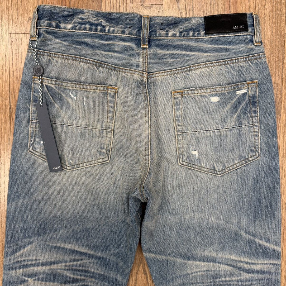 Amiri Amiri Pleated Denim Straight MX1 Jean Honeycomb Indigo Size US 30 / EU 46 - 6 Thumbnail