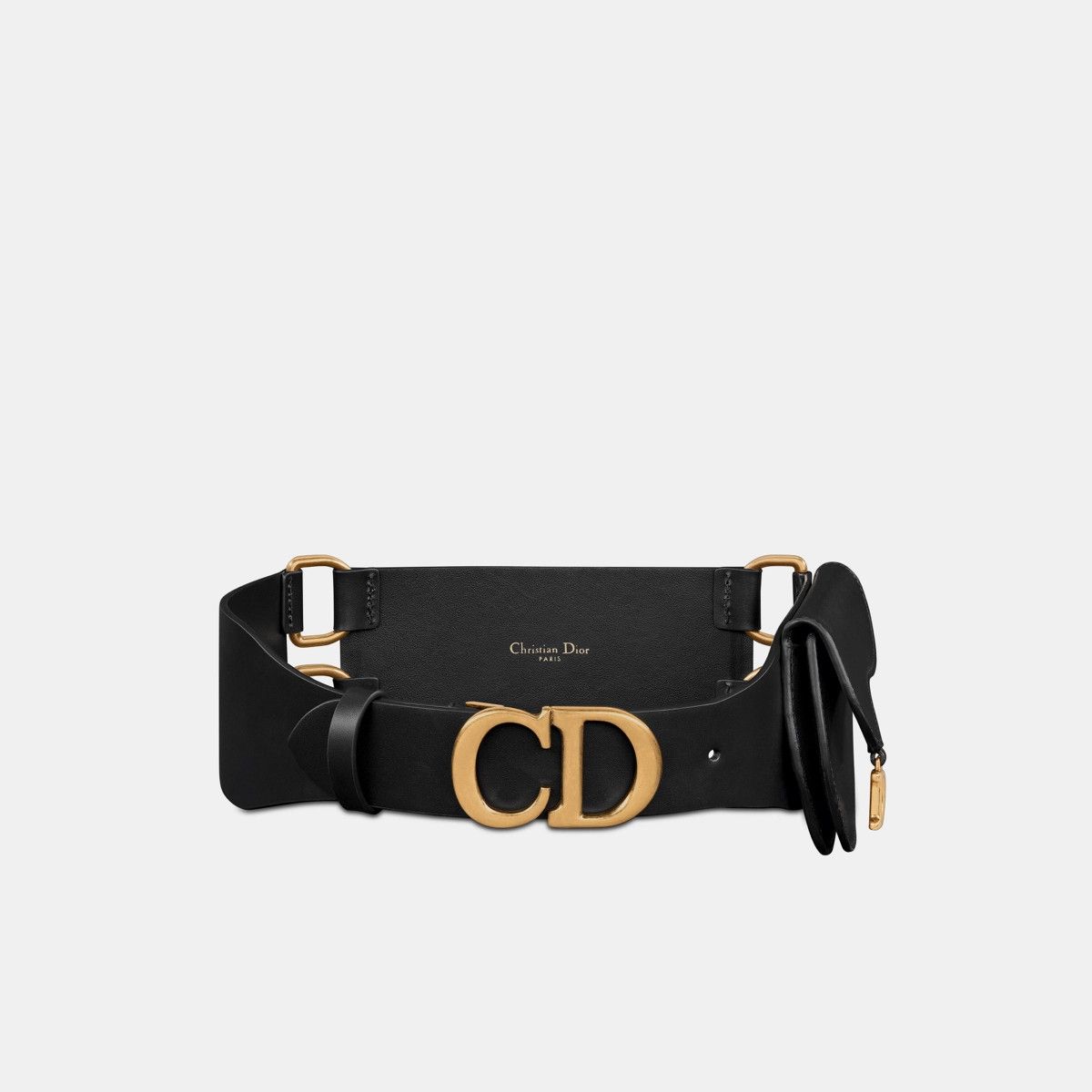 Dior o1bcso1str0126 Size:OS/Saddle Pouch Belt in Black Size ONE SIZE - 1 Thumbnail
