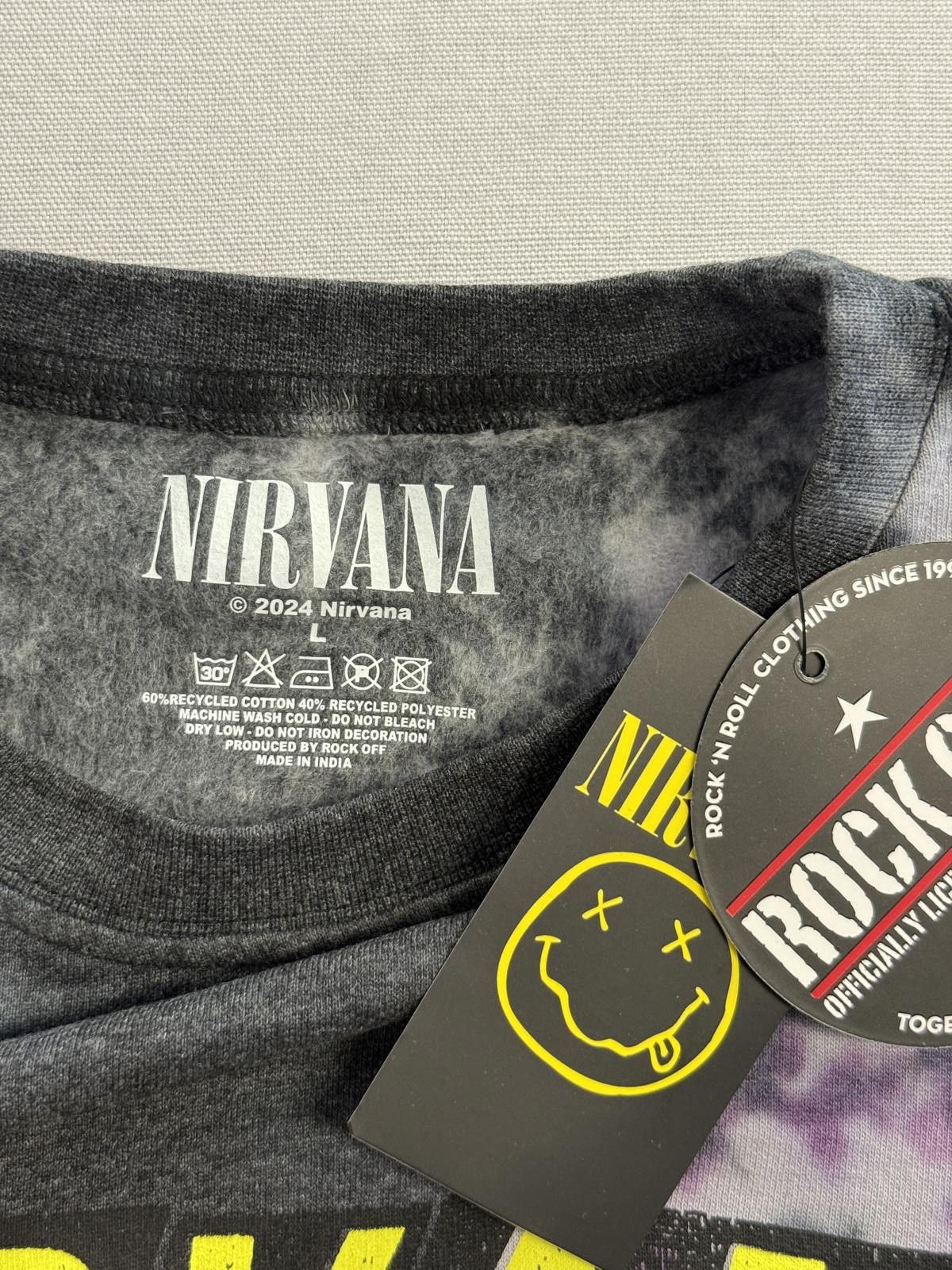 Designer Nirvana Group TieDye Crewneck Kurt Cobain Flipper Sweatshirt Size US L / EU 52-54 / 3 - 2 Thumbnail