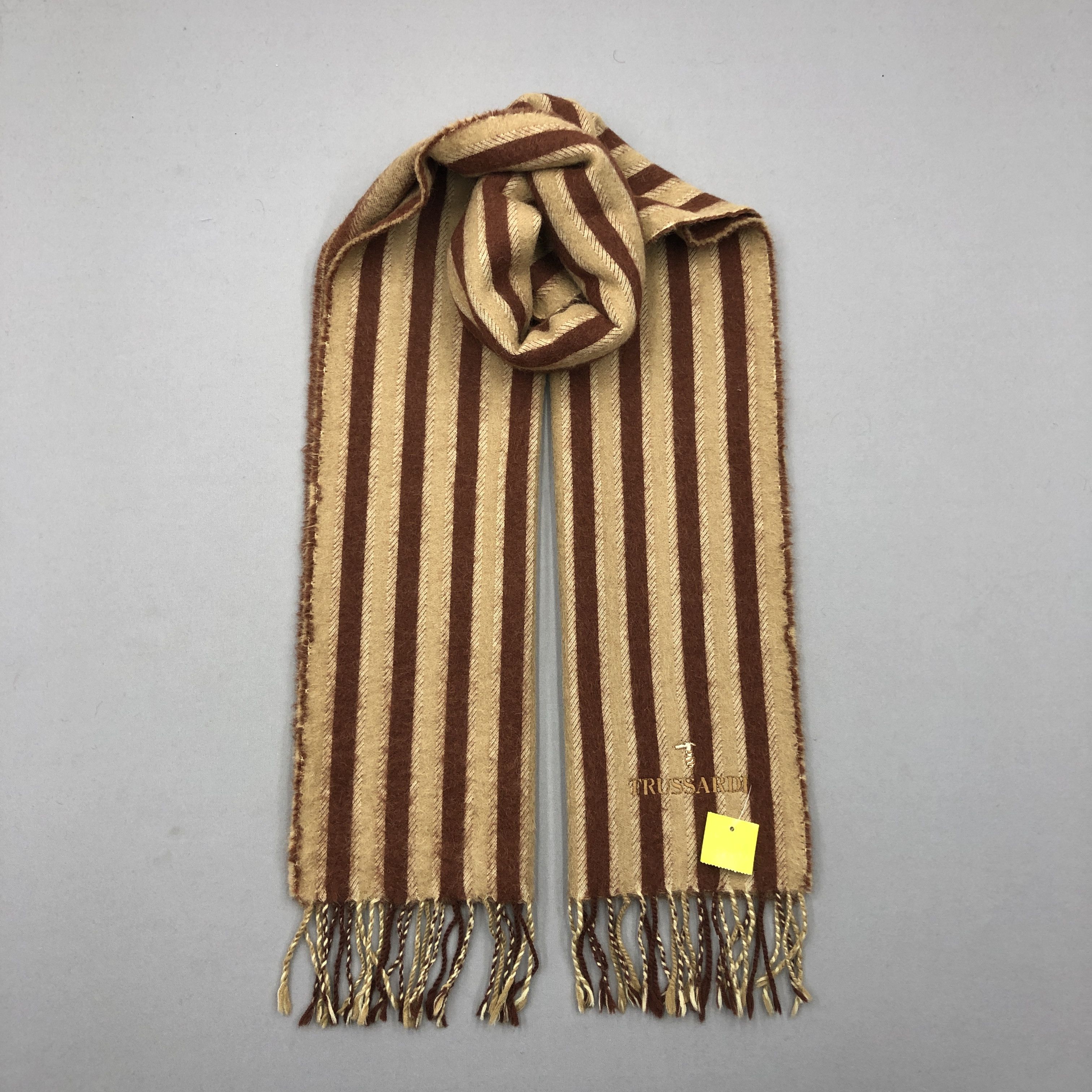 Trussardi Vintage Trussardi Scarf Muffler Wool Cashmere Scarves Size ONE SIZE - 1 Thumbnail