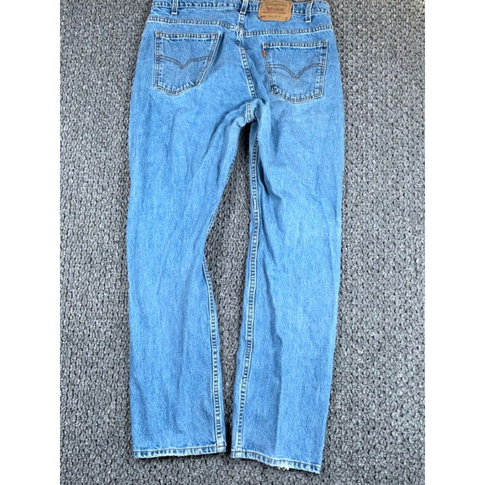 Levi's VINTAGE Levi's Jeans 505 Regular Fit Men 36 x 32 Blue Orange Tab 90s Grunge Retro Football Style Mens Jeans Size US 36 / EU 52 - 2 Thumbnail