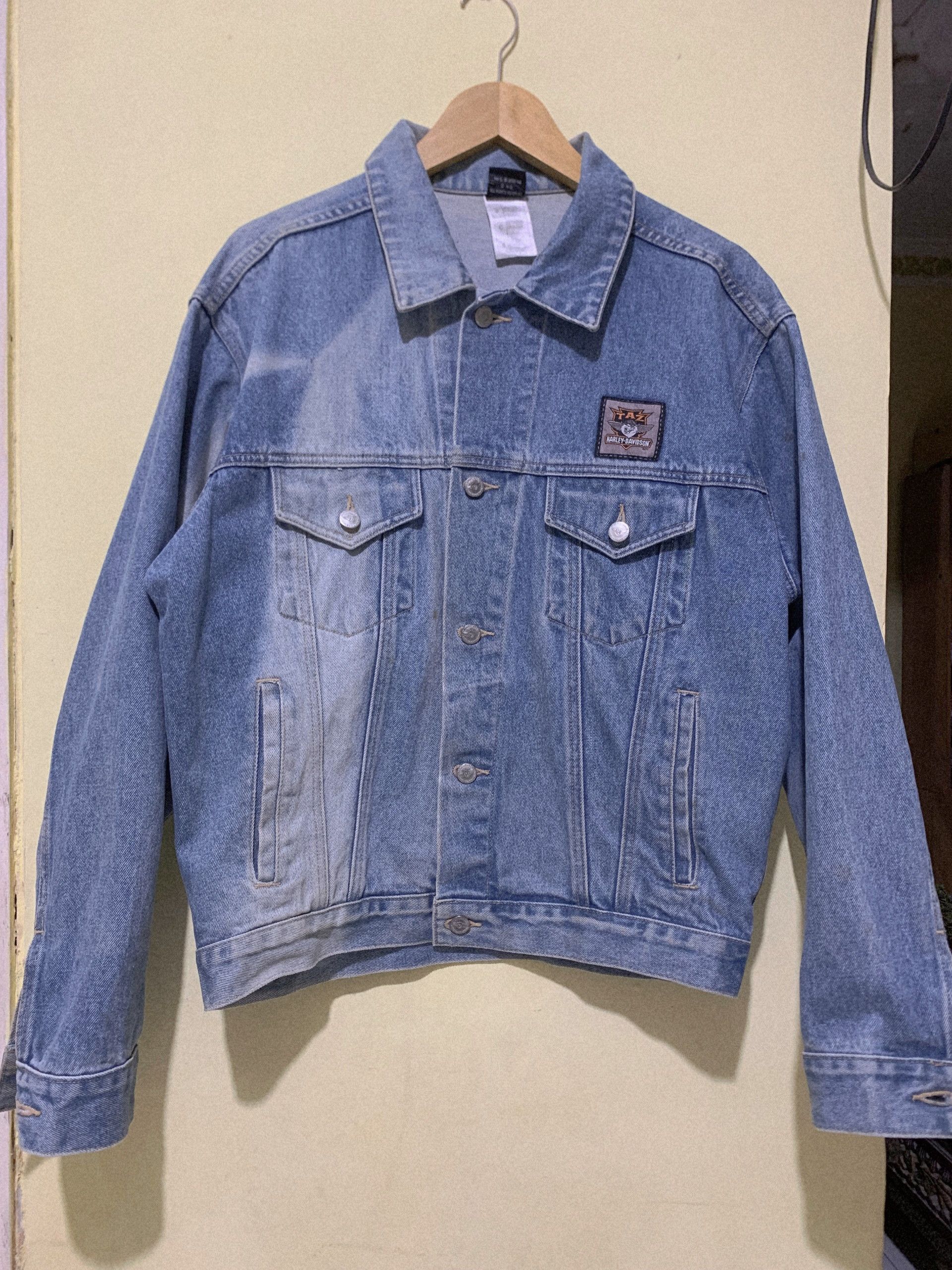 Harley Davidson Vintage 90s Harley Davidson x Looney Tunes Denim Jacket Size US S / EU 44-46 / 1 - 3 Thumbnail