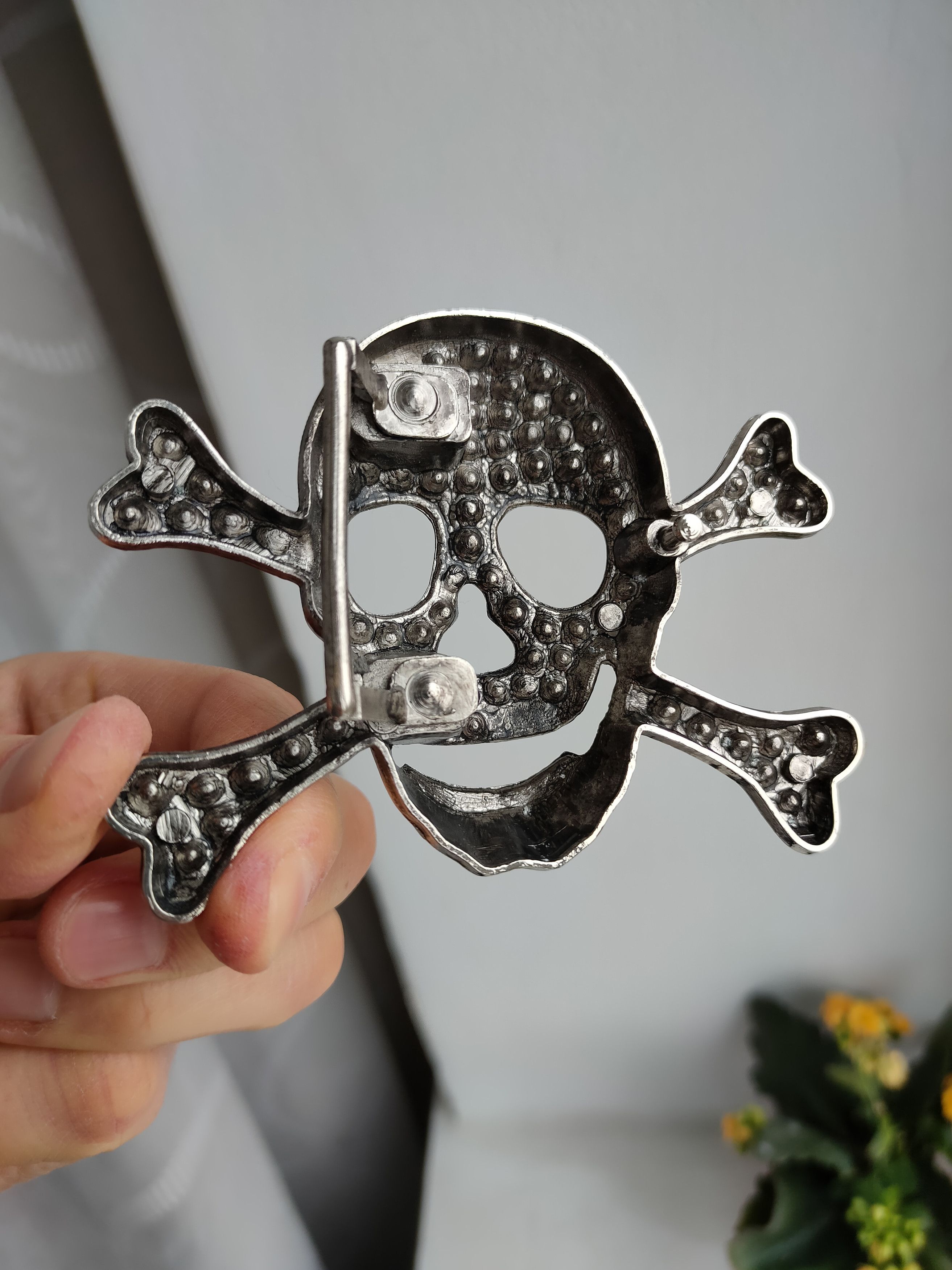 Scully Vintage Skull Buckle metal buckle In Belt Size ONE SIZE - 4 Thumbnail