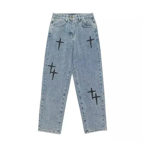 Japanese Brand Casual Loose Streetwear Cross Jeans Pants Trousers y2k Size US 32 / EU 48 - 4 Thumbnail