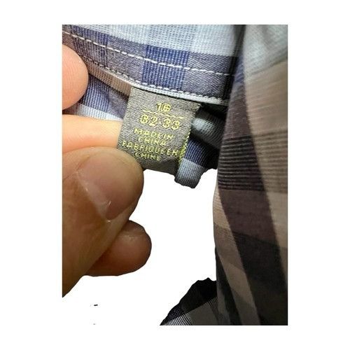 Calibrate CALIBRATE 16 Black White Gingham Trim Fit Long Sleeve Dress Size US L / EU 52-54 / 3 - 7 Thumbnail
