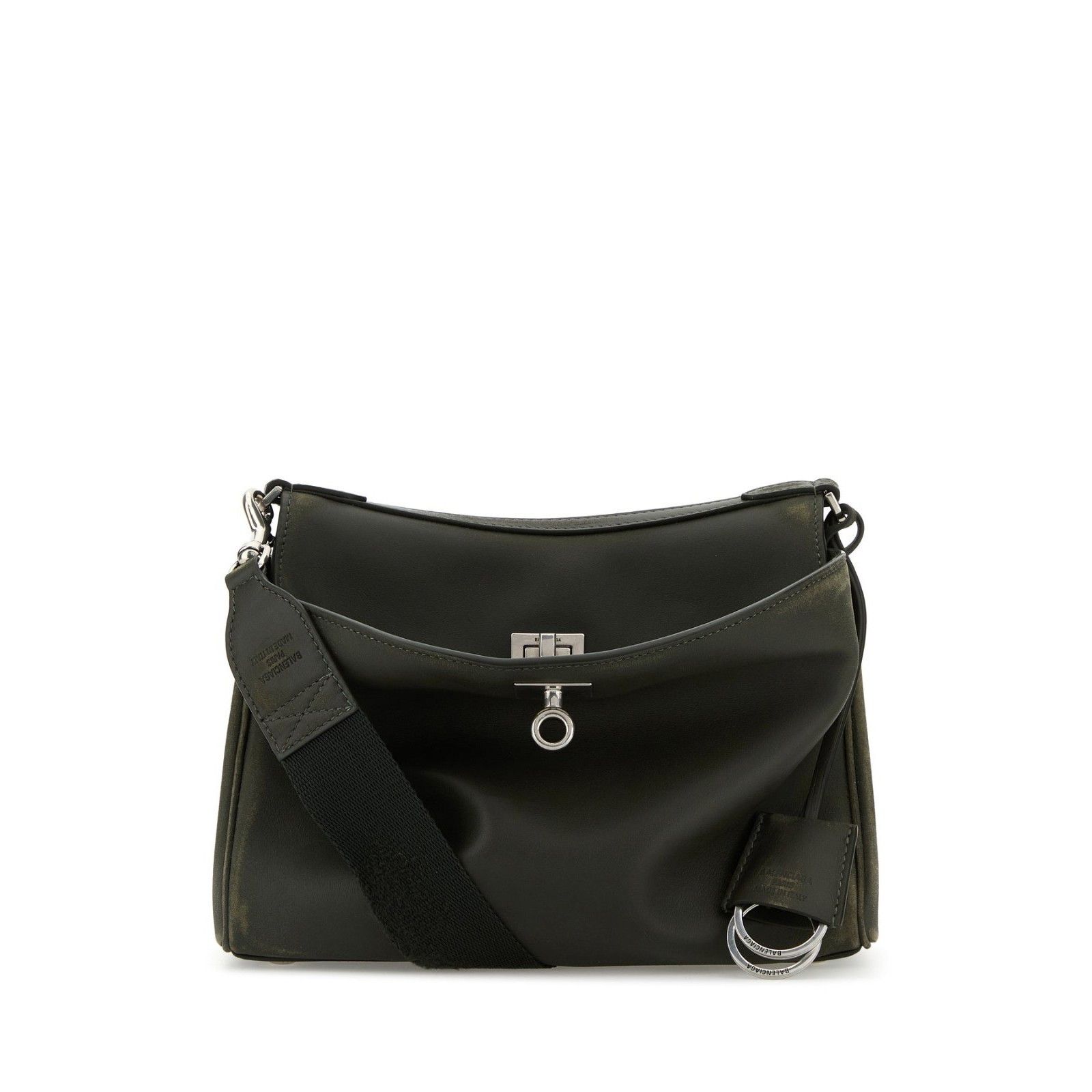 BALENCIAGA Rodeo Messenger Small Black Leather Crossbody Bag