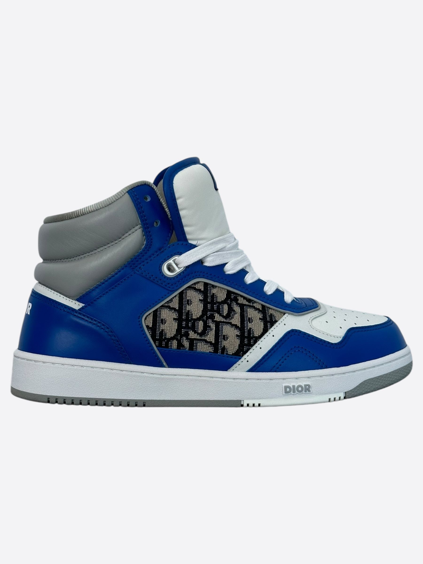 Dior Dior Blue & Beige Oblique B27 High Top Sneakers Size US 10 / EU 43 - 1 Thumbnail