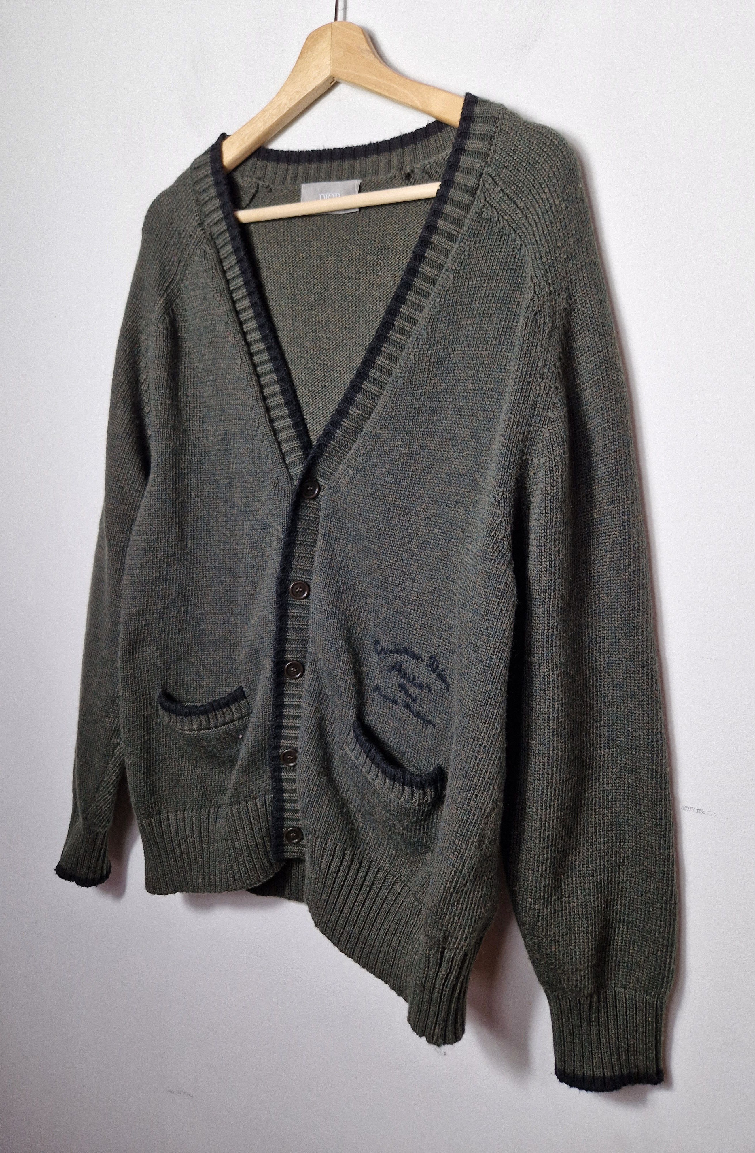 Dior Christian Dior Atelier Cardigan in Khaki Size US M / EU 48-50 / 2 - 2 Thumbnail