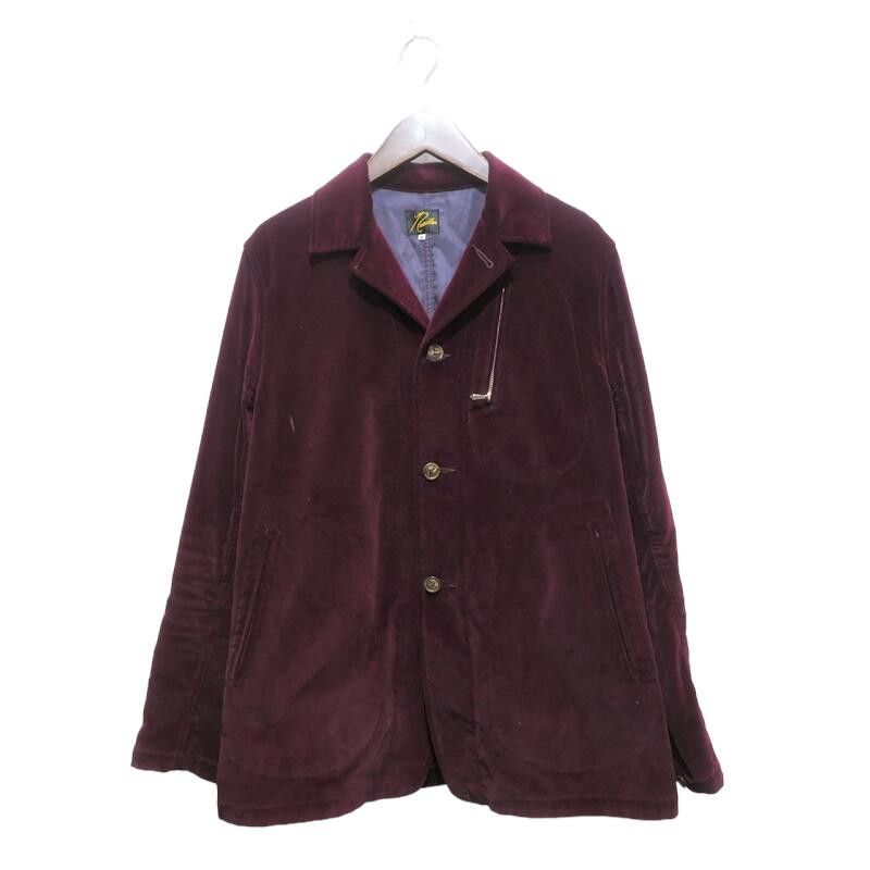 Jacket Red Velvet Velor Pocket Button