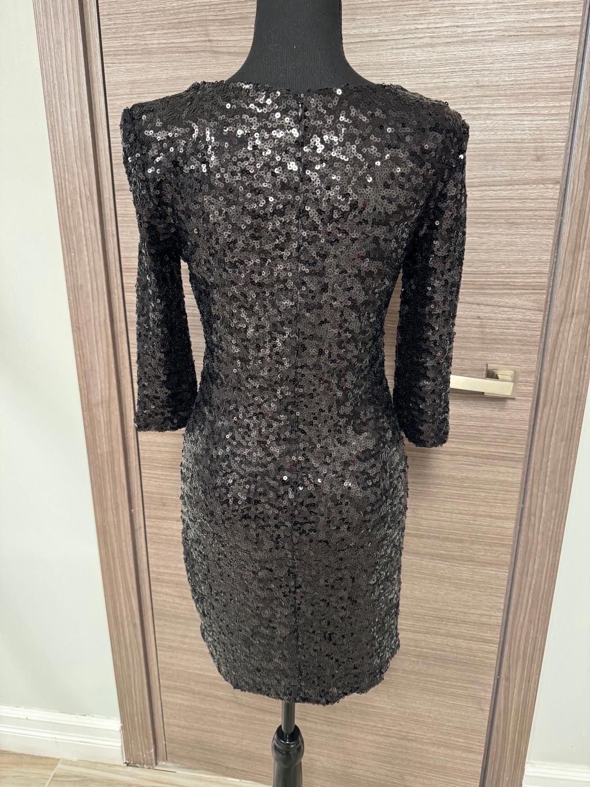 Other BB Dakota Black Sequin Bodycon Dress Size S 3/4 Sleeve Size S / US 4 / IT 40 - 6 Thumbnail