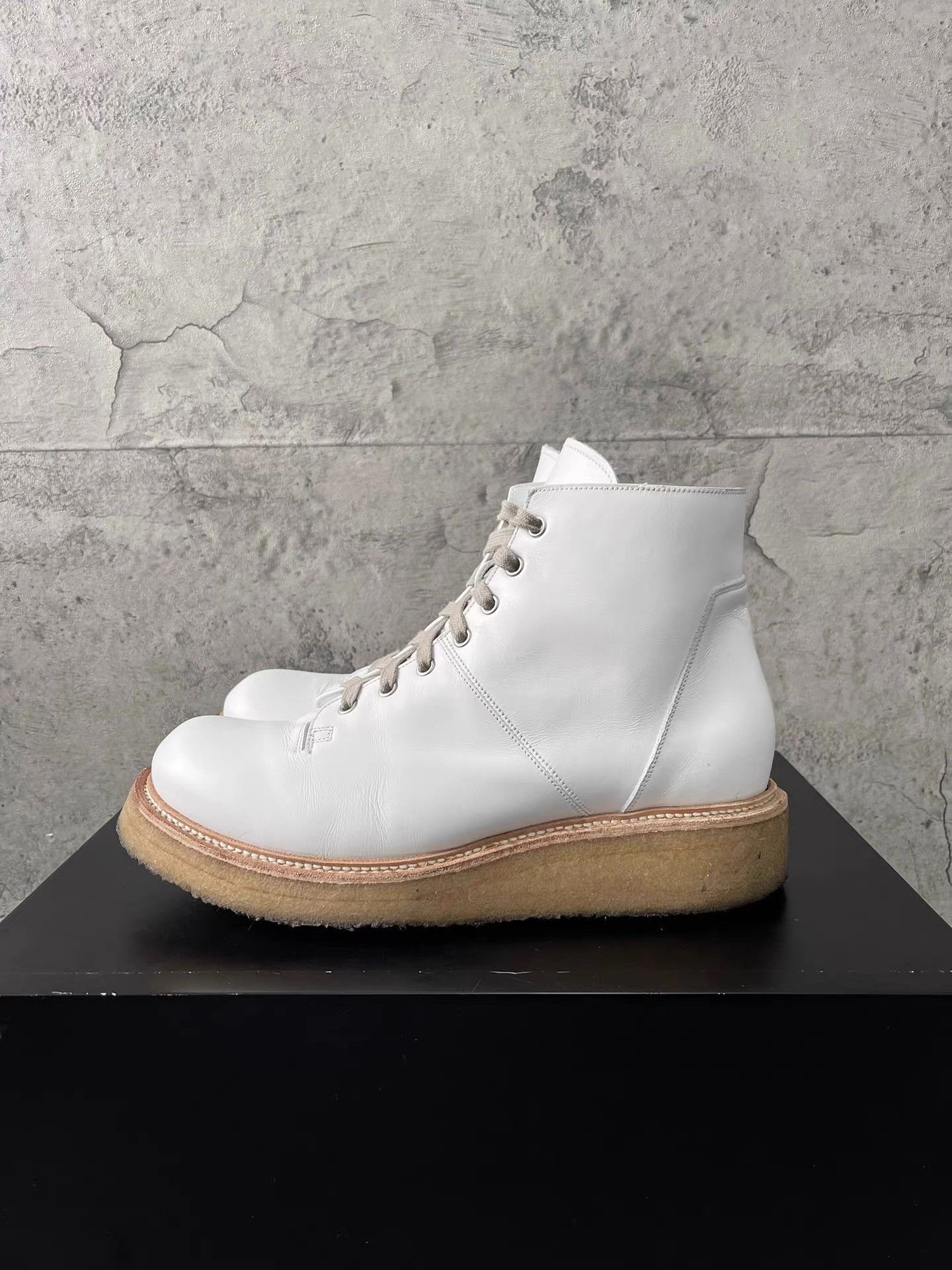 Rick Owens Rick Owens Milk White Leather Boots K34 Size US 9 / EU 42 - 2 Thumbnail