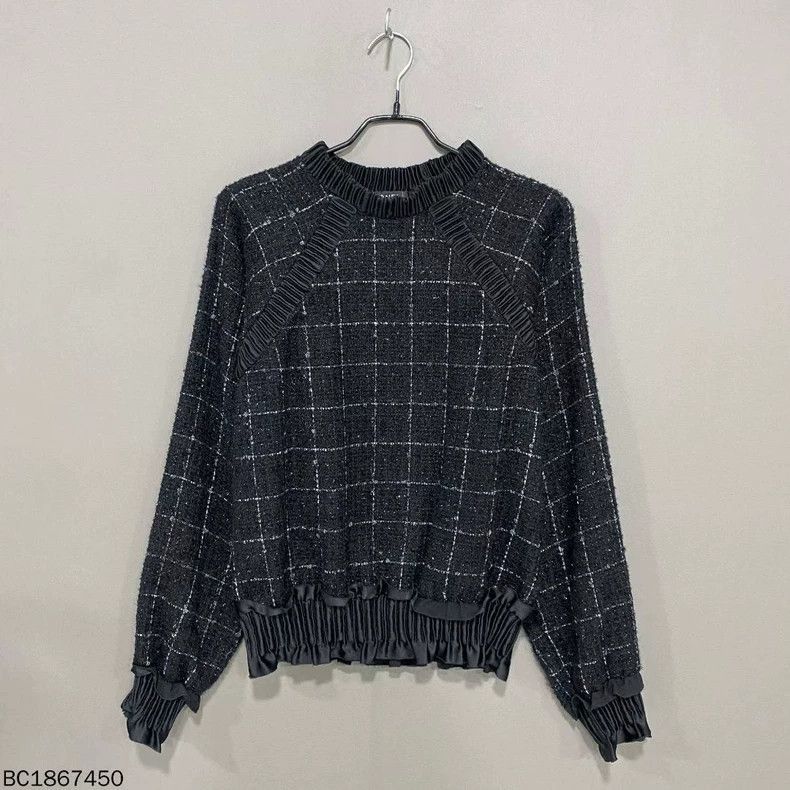 Chanel Chanel Plaid Knit Long Sleeve Top -2505 Size US XS / EU 42 / 0 - 3 Thumbnail