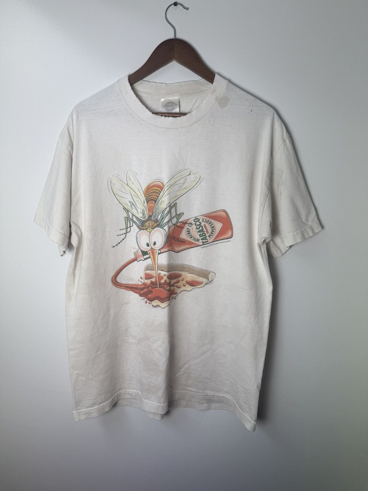 Band Tees 90’s THRASHED Tabasco Hot Sauce Tee Size US L / EU 52-54 / 3 - 4 Thumbnail