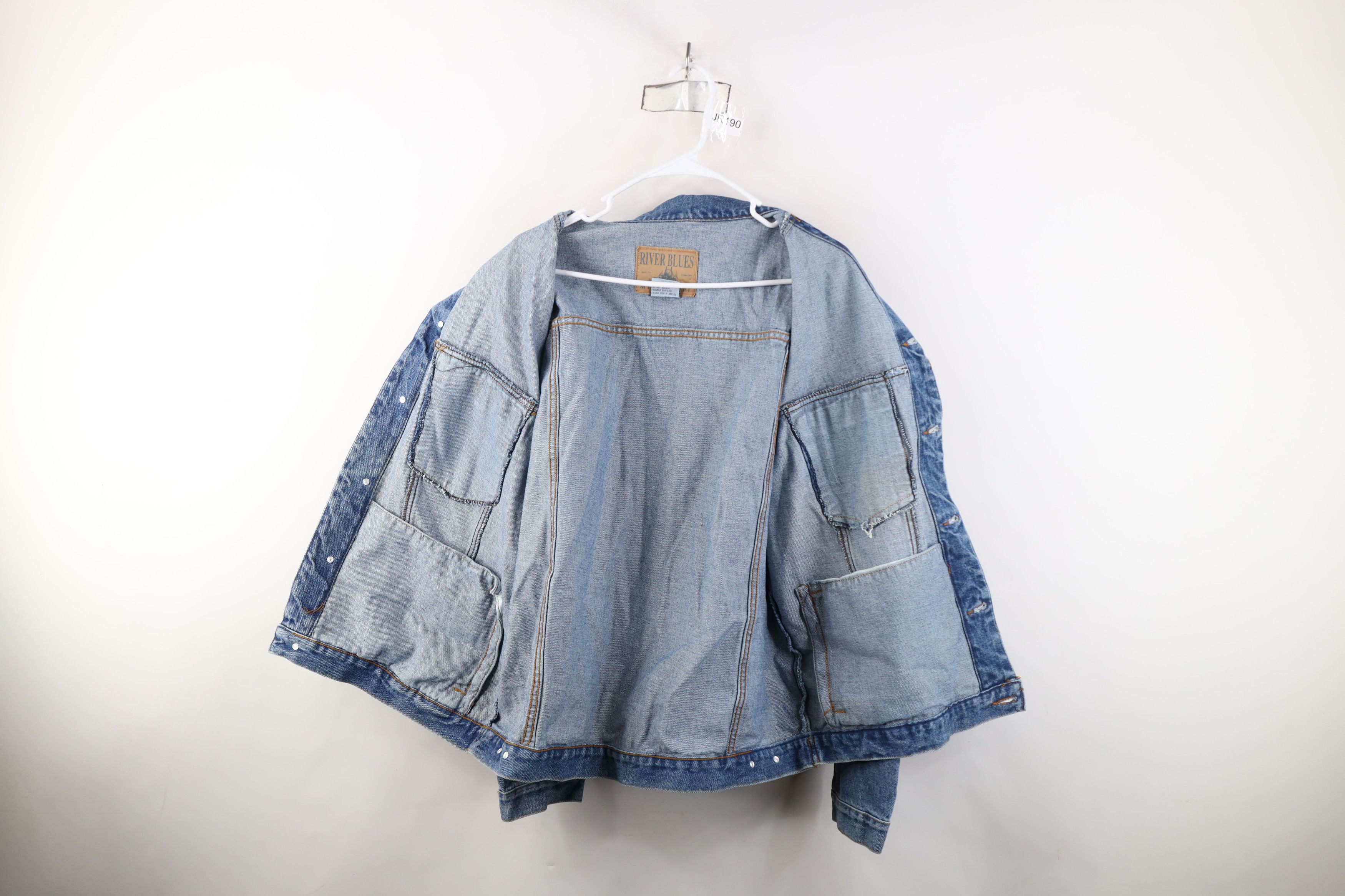 Vintage Vintage 90s Streetwear Denim Jean Trucker Jacket Blue Size US L / EU 52-54 / 3 - 10 Thumbnail