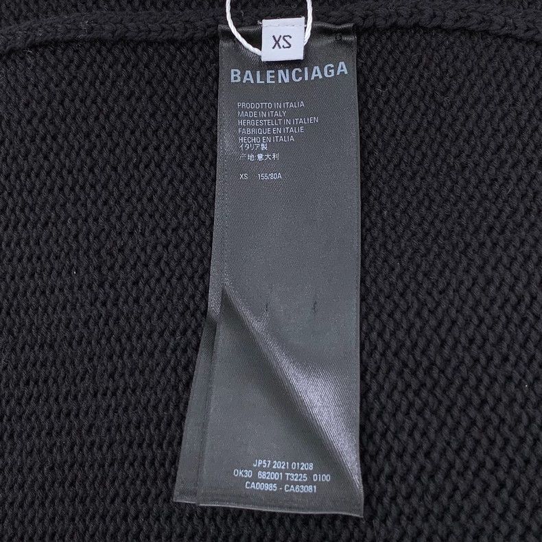 Other Balenciaga Black monogram diamond-encrusted cotton crewnec Size XS / US 0-2 / IT 36-38 - 6 Thumbnail