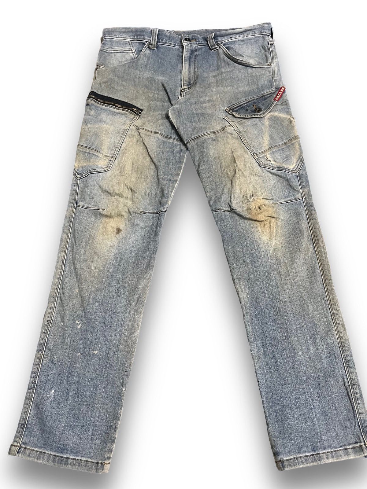 image of Workers Burtle Workwear Multipocket Style Jeans in Blue, Men's (Size 34)