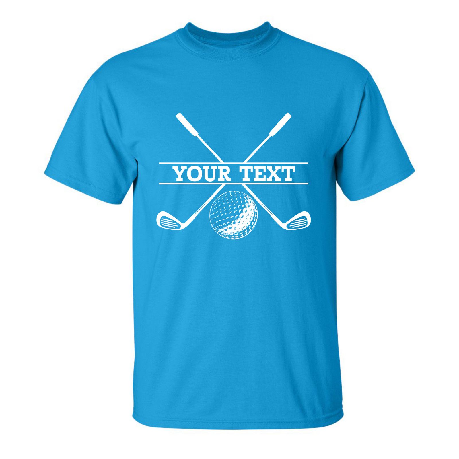 Gildan Personalized Golf Ball Crossed Clubs YOUR NAME T-Shirt Size US L / EU 52-54 / 3 - 25 Thumbnail