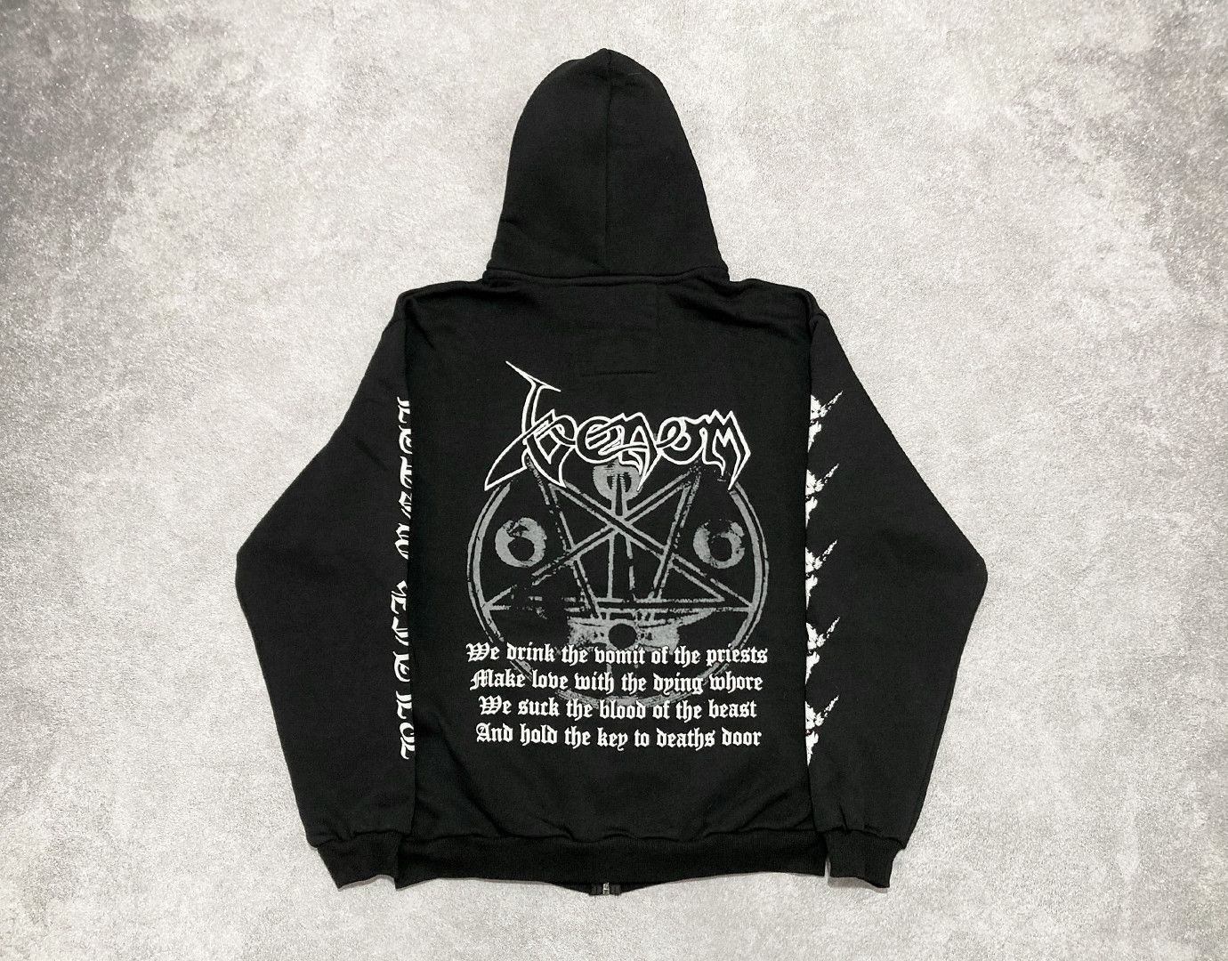Band Tees Zip-hoodie Venom - black metal (mayhem , bathory burzum) Size US L / EU 52-54 / 3 - 5 Thumbnail
