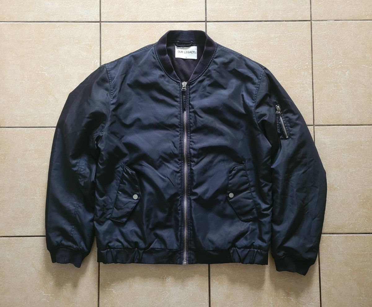 Pre-owned Our Legacy Midnight Shine Bomber Jacket In Black