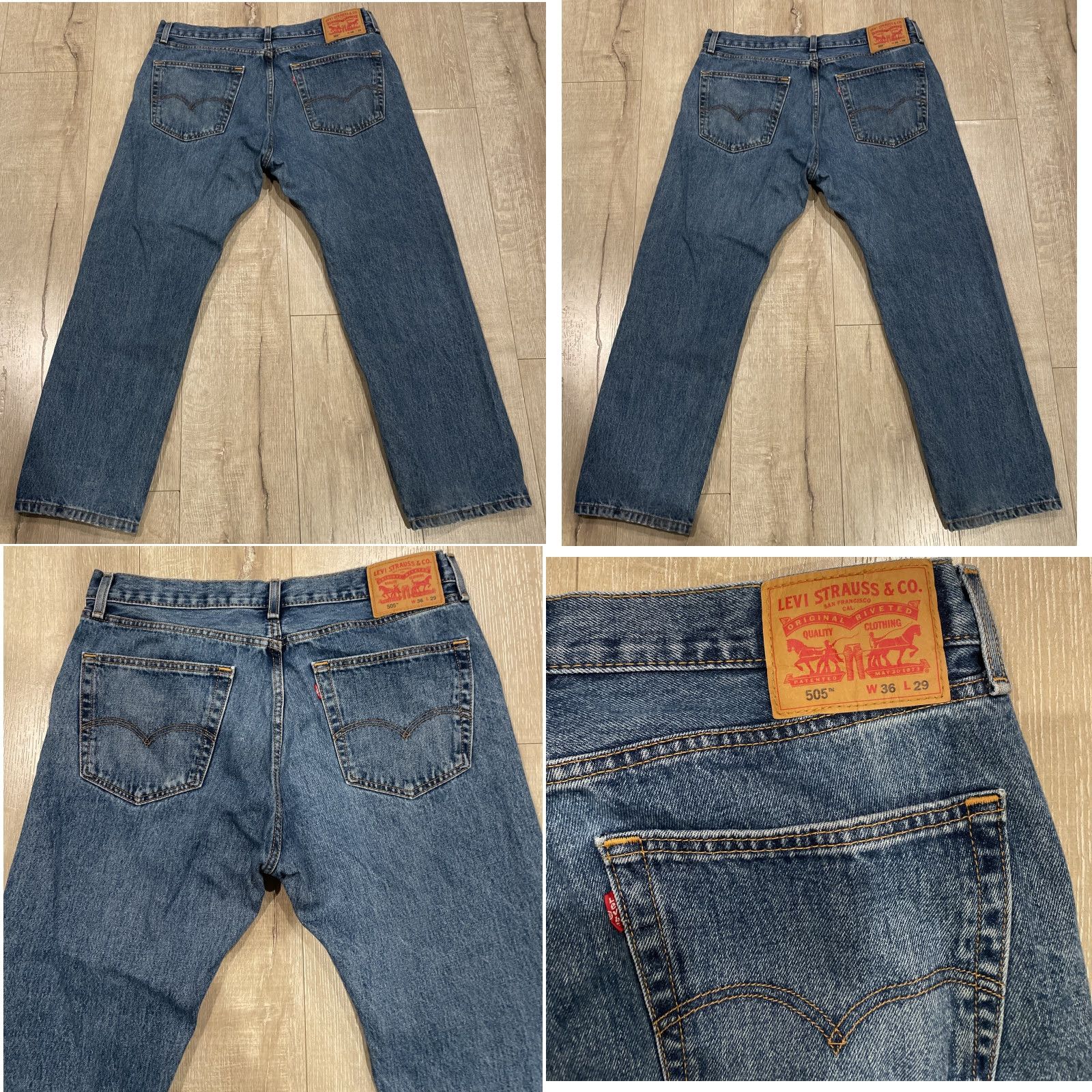 Levi's Levi's Jeans Men's 36x29 Regular Fit Blue Denim Straight Leg Red Tab Size US 36 / EU 52 - 8 Thumbnail