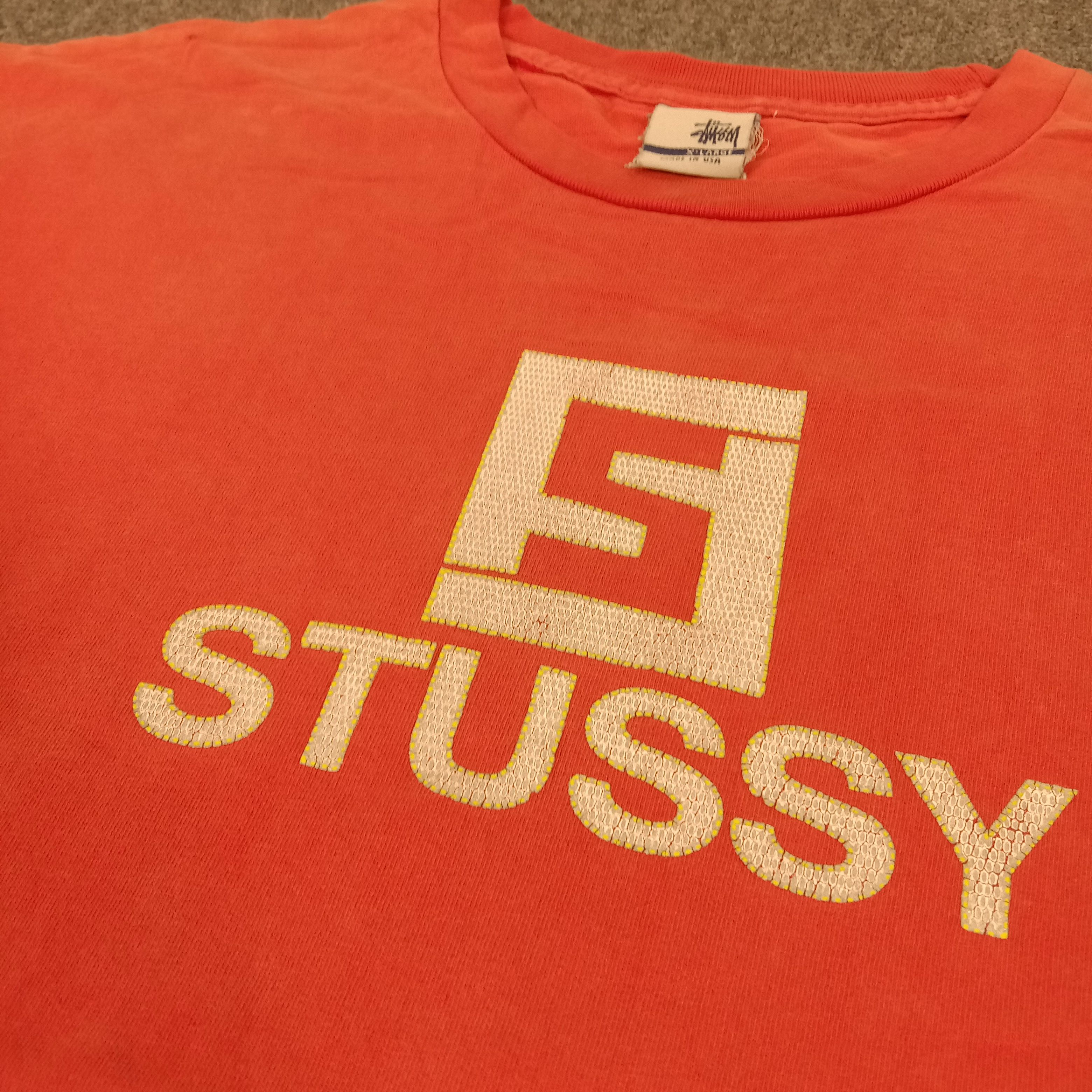 Stussy × Vintage Stussy Streetwear Style Fendi Logo Tshirt Size US XL / EU 56 / 4 - 2 Thumbnail