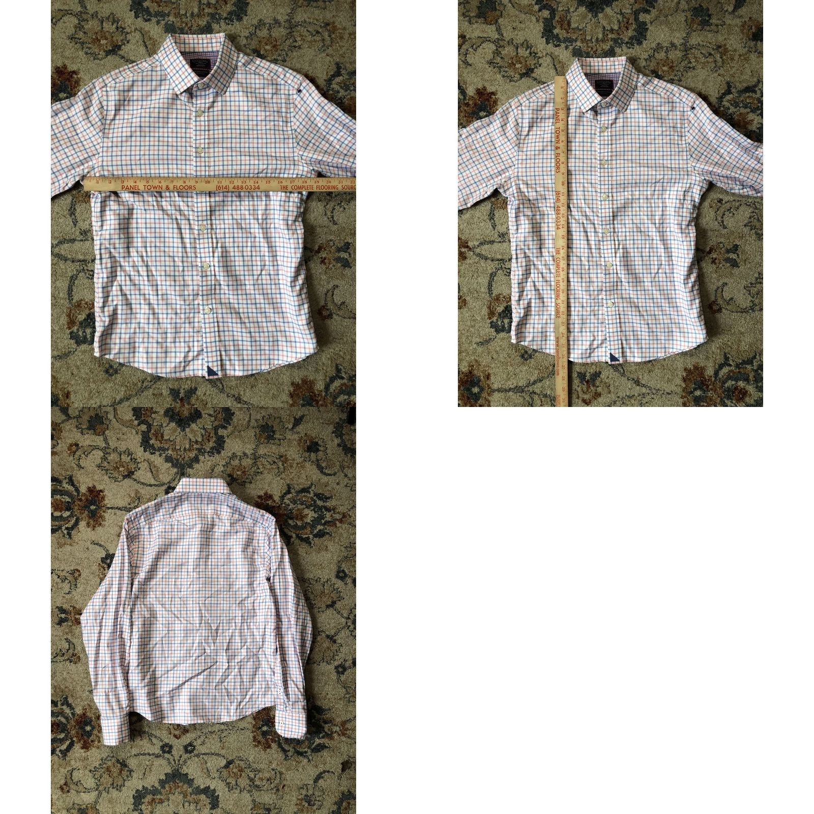 UNTUCKit UNTUCKit Shirt Slim Fit Wrinkle-Resistant White Blue Red Plaid Button-Front Check Cotton Made in Mauritius S Small Mens Adult Small XS? Size US S / EU 44-46 / 1 - 8 Thumbnail
