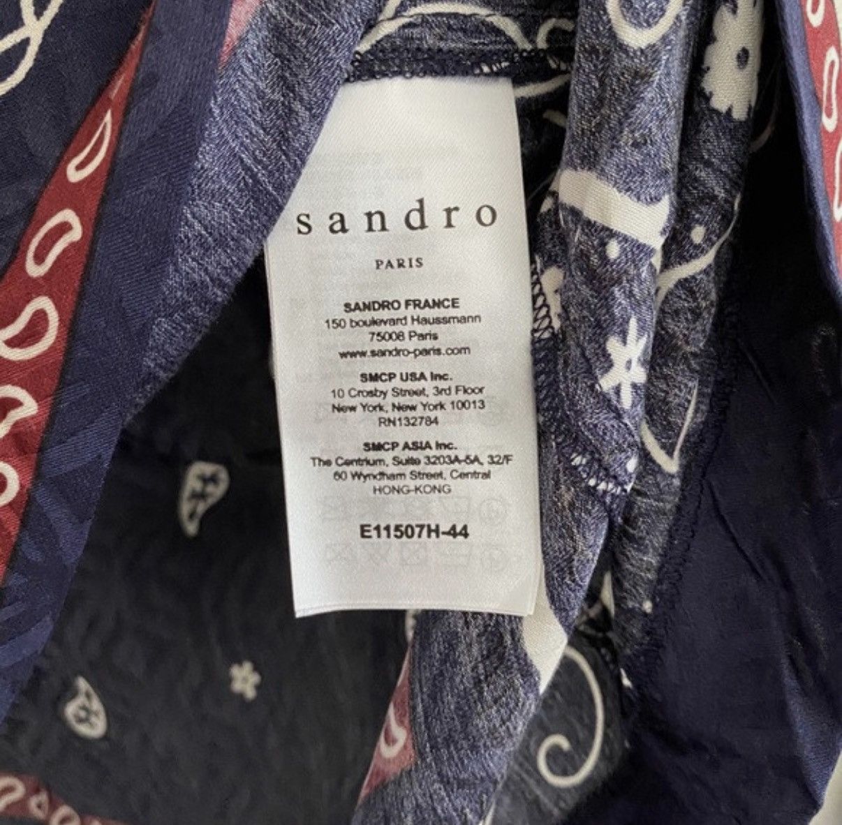 Sandro Sandro Papillon Bandana Print Blouse Size 1 EU36 Size XS / US 0-2 / IT 36-38 - 4 Thumbnail