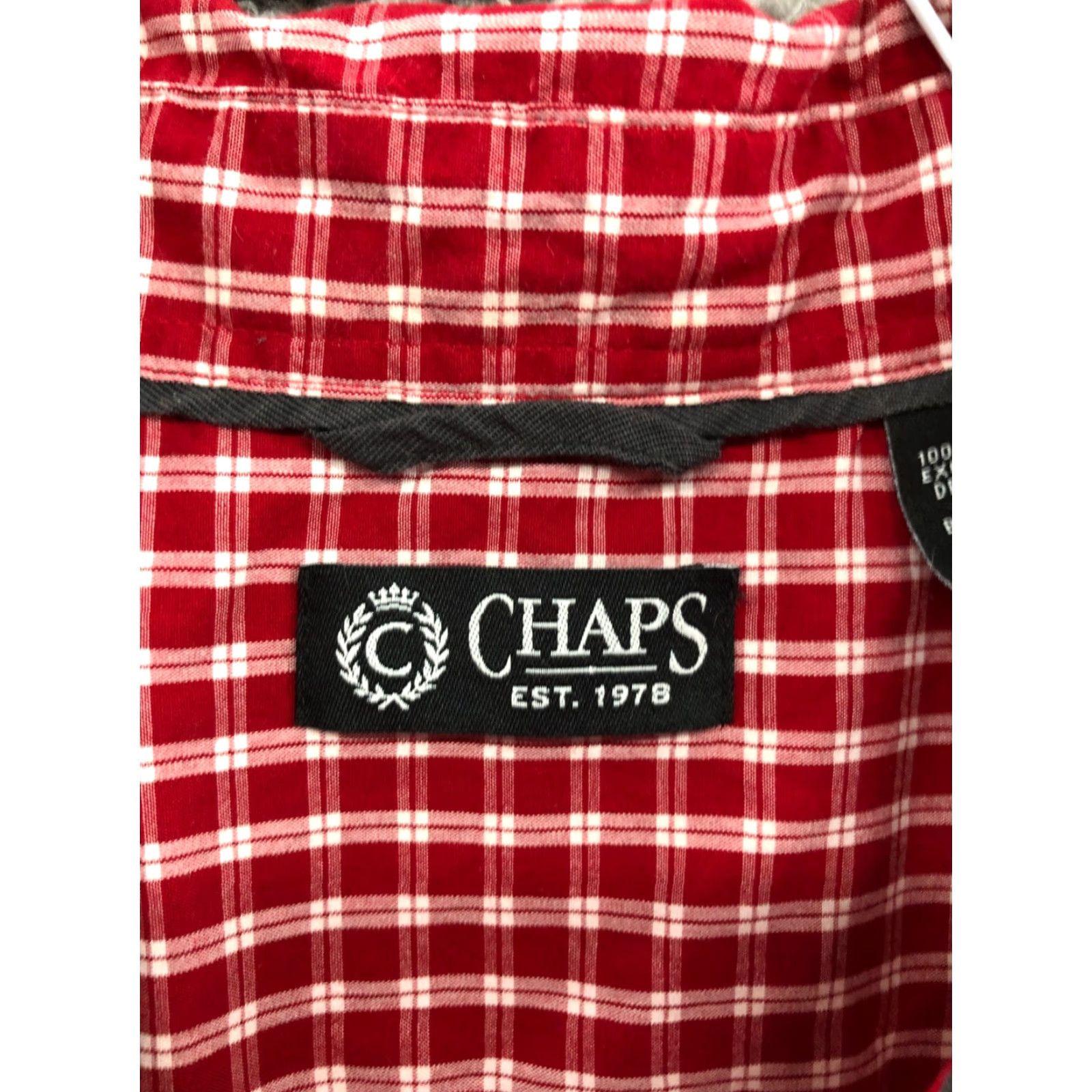 Chaps Chaps Shirt XL Mens Long Sleeve Button Down Collar Red Plaid Size US XL / EU 56 / 4 - 6 Thumbnail