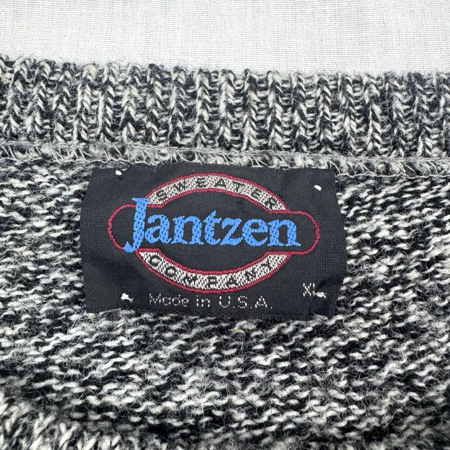 Jantzen VINTAGE Jantzen Sweater Men XL Gray Knit Crew Neck 90s USA Pullover Size US XL / EU 56 / 4 - 4 Thumbnail