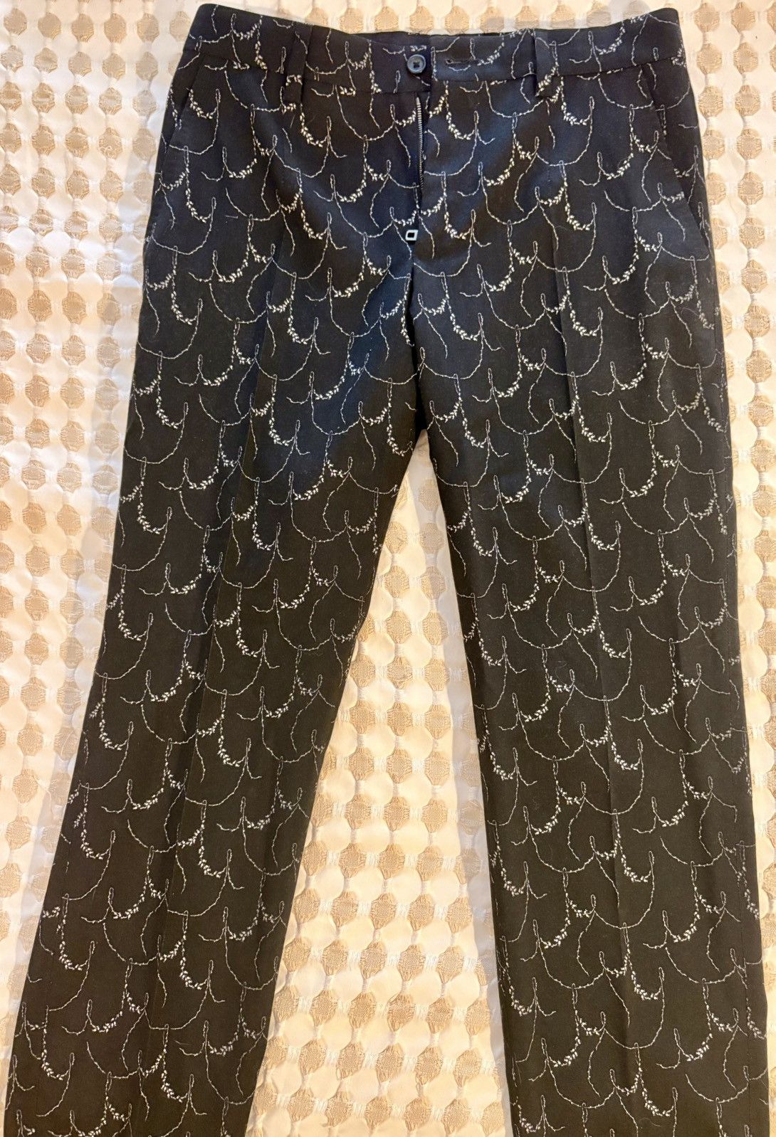 Dolce & Gabbana Dolce & Gabbana Embroidered Wool Pants Size US 28 / EU 44 - 12 Thumbnail