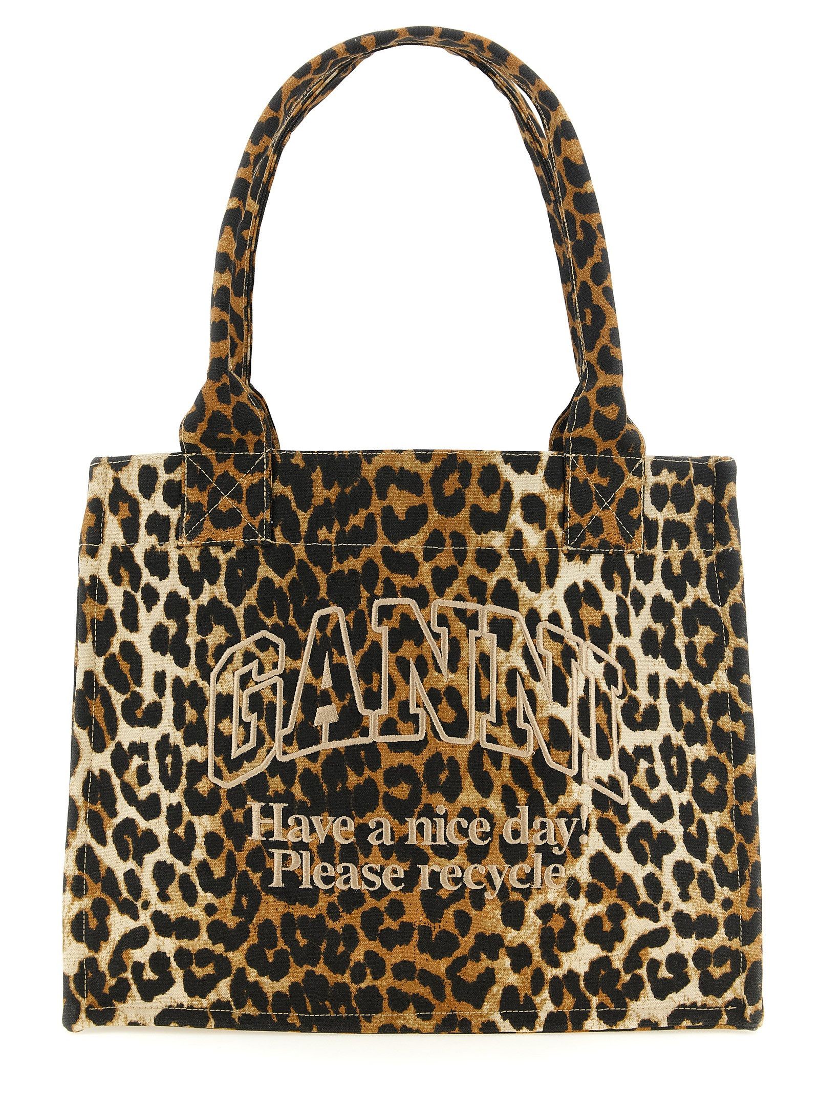 Ganni 'Leopard' Large Shopping Bag Size ONE SIZE - 1 Thumbnail