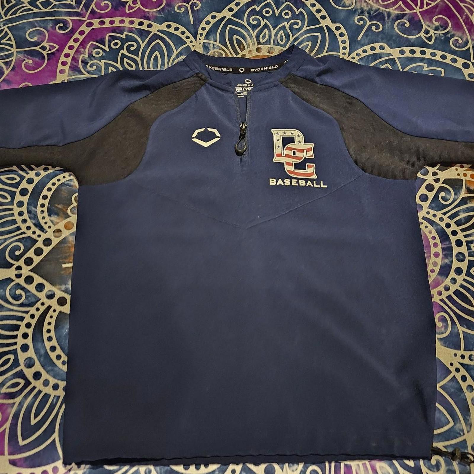 Designer EVOSHIELD DC Baseball Half Zip Navy Baseball Pullover Size US M / EU 48-50 / 2 - 2 Thumbnail