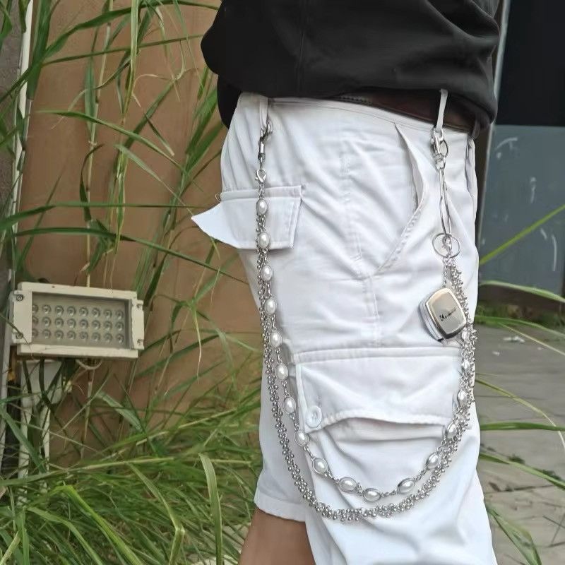 Jewelry Retro Pearl Pants Chain Men Multi-function Size ONE SIZE - 2 Thumbnail