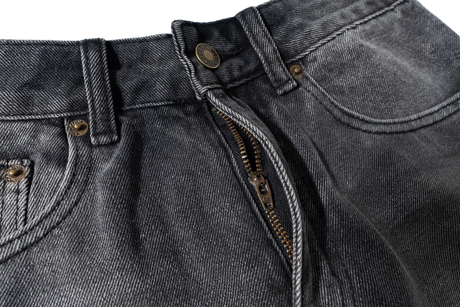 Japanese Brand × Vintage Black Grey Distressed Faded baggyJeans Size US 32 / EU 48 - 5 Thumbnail